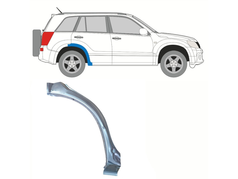 Арка задня права мала Suzuki Grand Vitara 06-14 (Polcar)