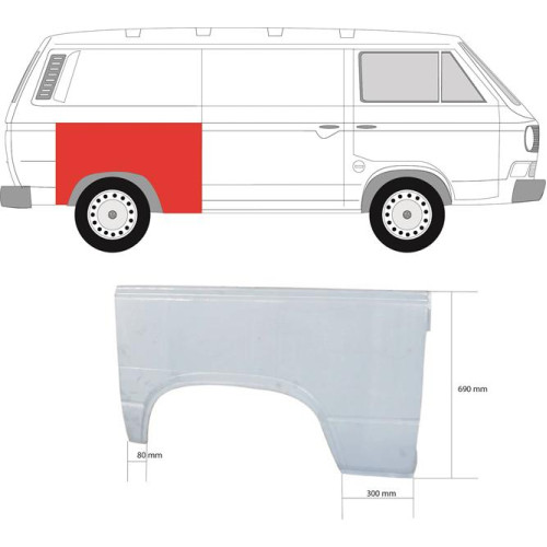 Арка задня права VW Transporter T3 80-91 Klokkerholm