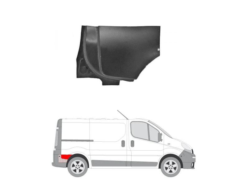Арка задня права задня частина Renault Trafic 2, Opel Vivaro 02-14 