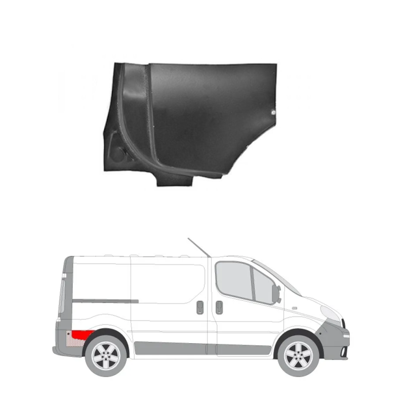 Арка задня права задня частина Renault Trafic 2, Opel Vivaro 02-14 (KK)