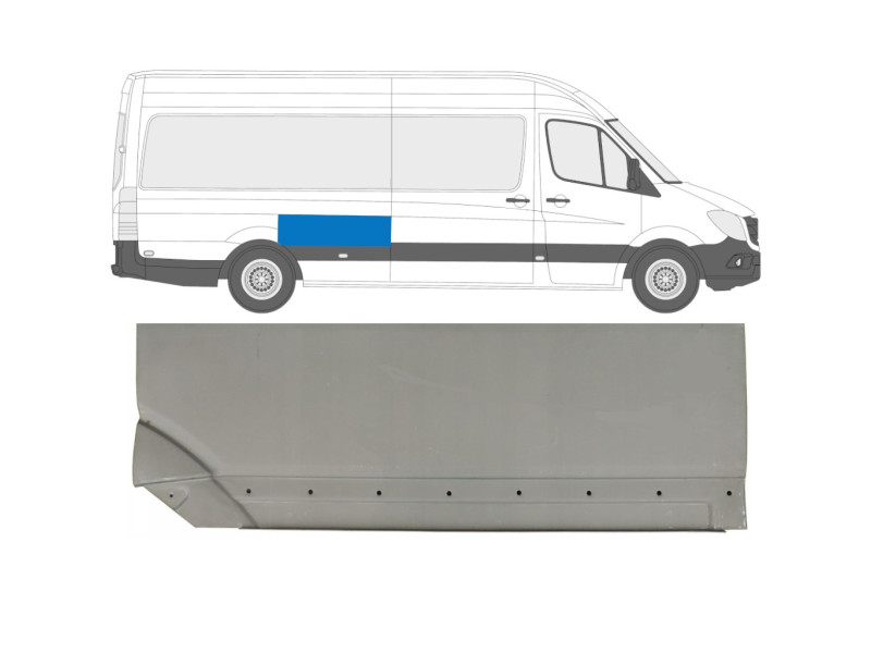 Арка задня верхня перед колесом права Mercedes Sprinter W906, VW Crafter 1 06-18 довга база (Polcar)