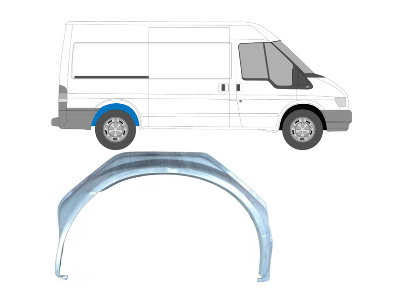 Арка задня внутрішня права Ford Transit 00-13 (PL) всі бази 