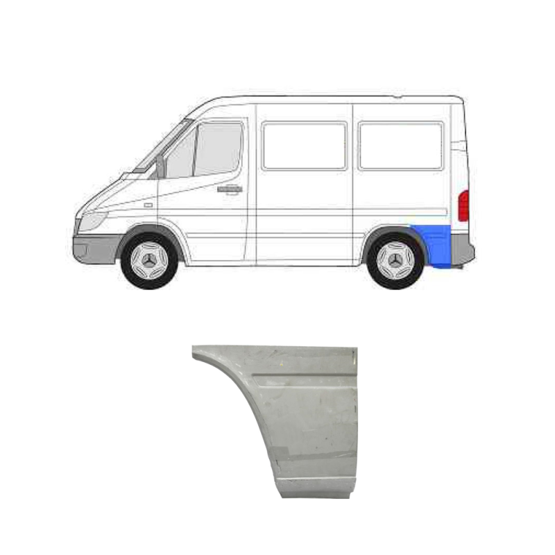 Арка задня за колесом ліва Mercedes Sprinter W901-W903, VW LT 2 95-06 коротка база (Klokkerholm)