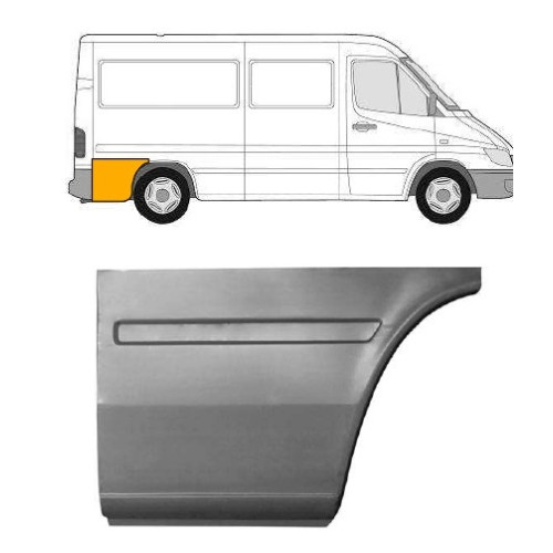 Арка задня за колесом права Mercedes Sprinter W901-W903, VW LT 2 1995-2006 середня база (Польща)