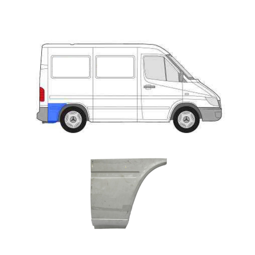 Арка задня за колесом права Mercedes Sprinter W901-W903, VW LT 2 1995-2006 коротка база (KH)