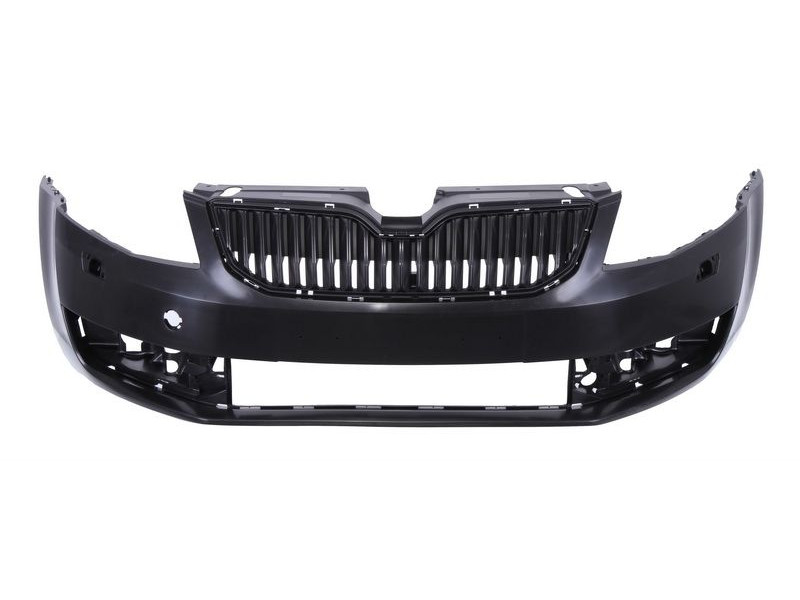 Бампер передній з решіткою (омивач) Skoda Octavia A7 2013-2017 Китай 	5E0807217A