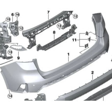 Бампер задінй BMW X1 U11/U12 2022- FPS 51125A357E9