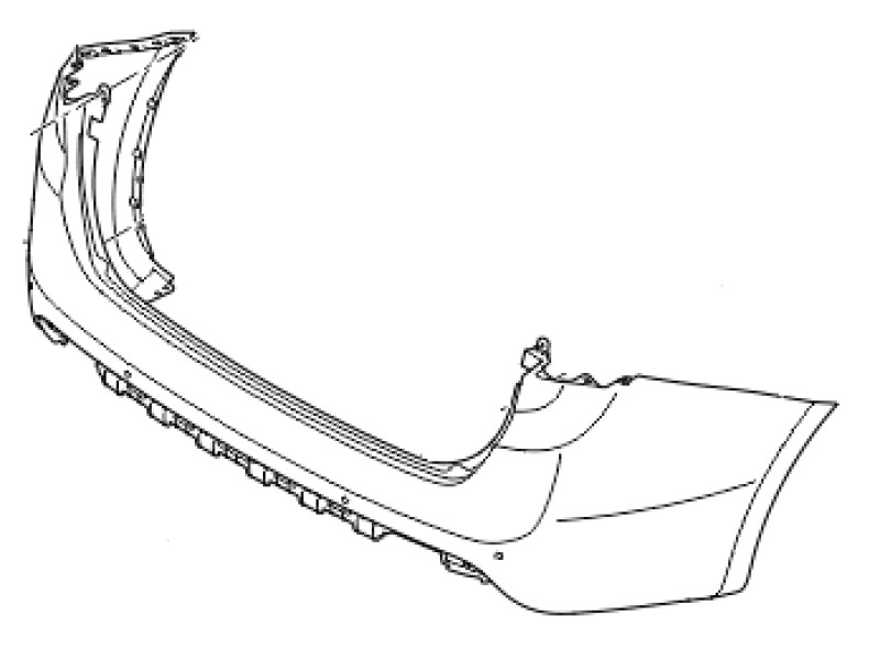 Бампер задній без отворів під парктронік Kia Ceed універсал 2012-2015 Тайвань