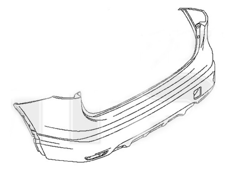 Бампер задній без отворів під парктронік Nissan Qashqai 2017-2020 Тайвань 85022HV01A