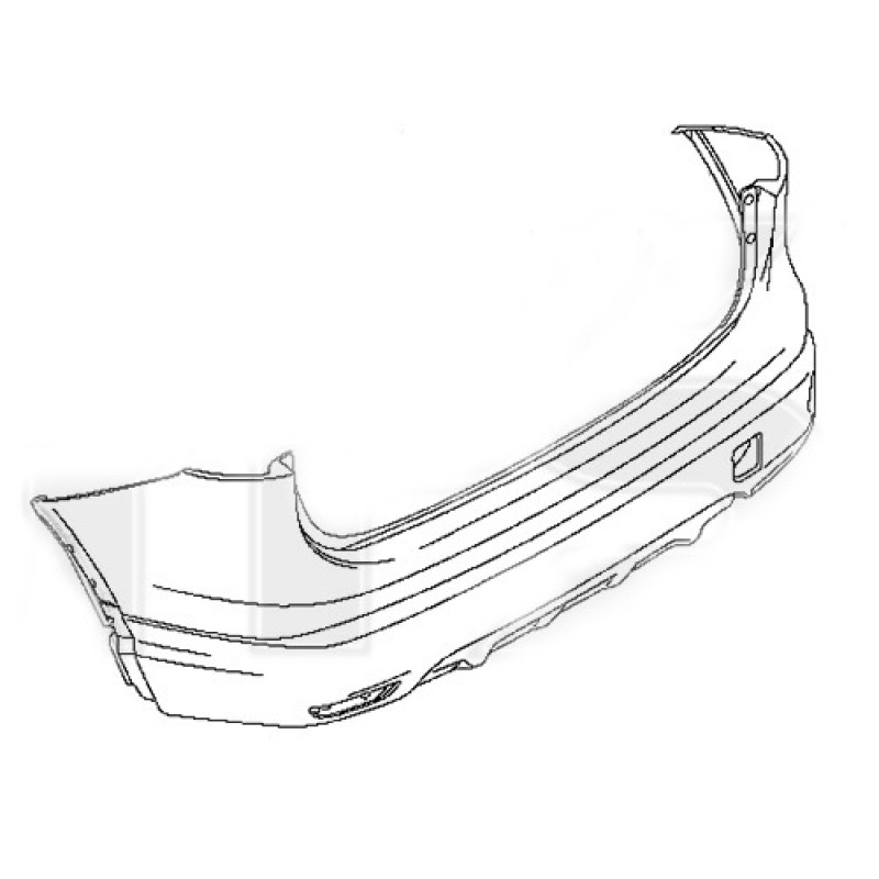 Бампер задній без отворів під парктронік Nissan Qashqai 2017-2020 Тайвань 85022HV01A