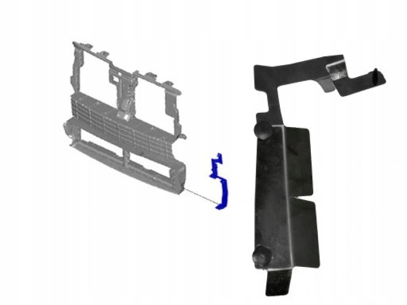 Дефлектор радіатора правий Ford Edge 15-18 (Тайвань) FT4Z8310A