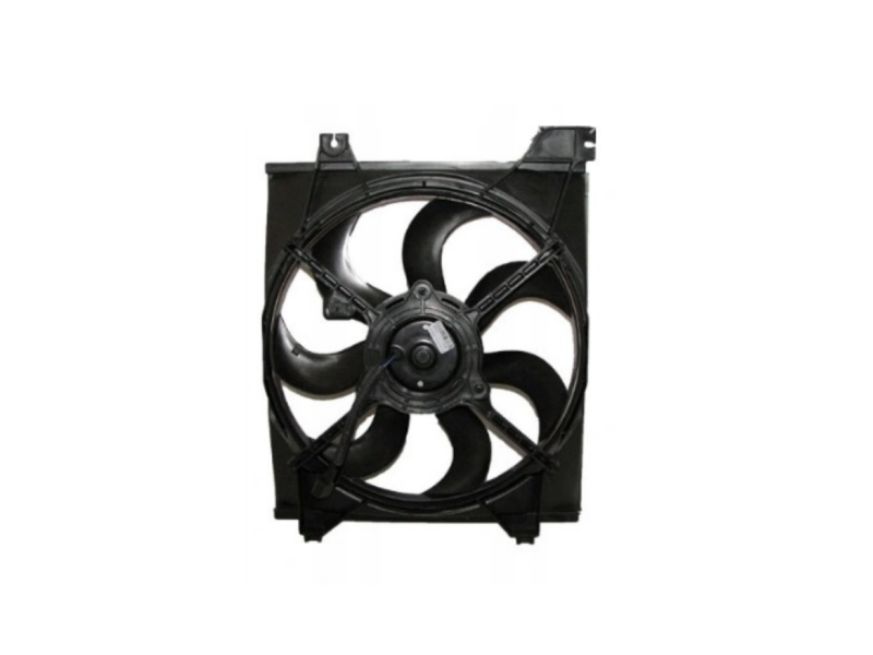 Дифузор і вентилятор лівий Kia Rio 05-10 (Тайвань) 253801G100