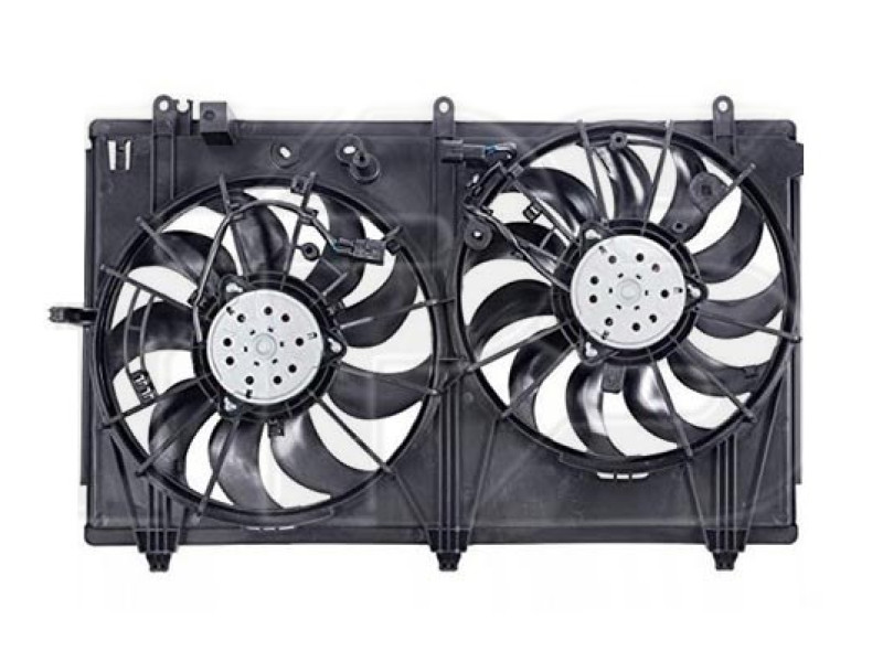 Дифузор з вентиляторами Mitsubishi Outlander 3 12-20 (Тайвань) 1355A258, 1355A259