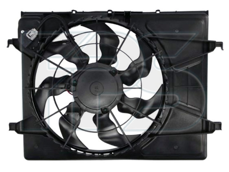 Дифузор з вентилятором Hyundai Elantra HD 06-10 (Китай) 7 лопатей