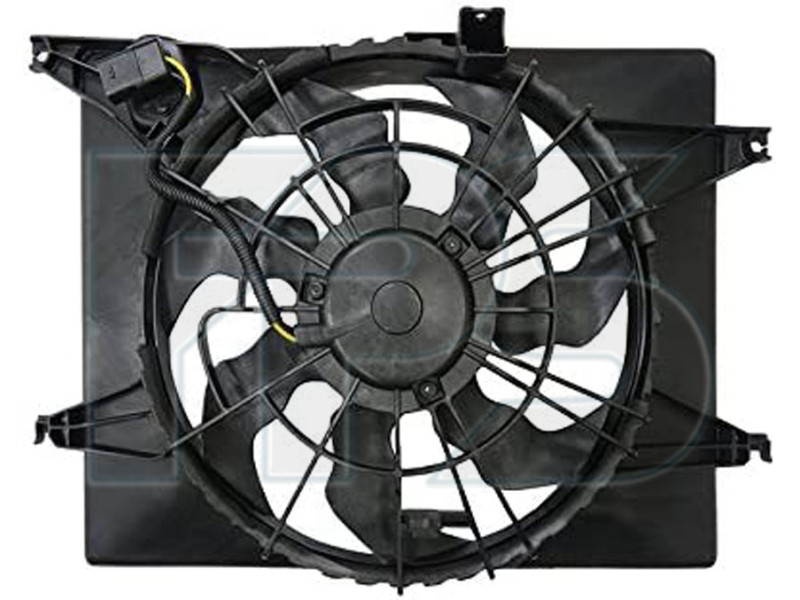 Дифузор з вентилятором Hyundai Sonata YF, Kia Optima 11-16 Hybrid (Тайвань) 252313K460, 253504R280