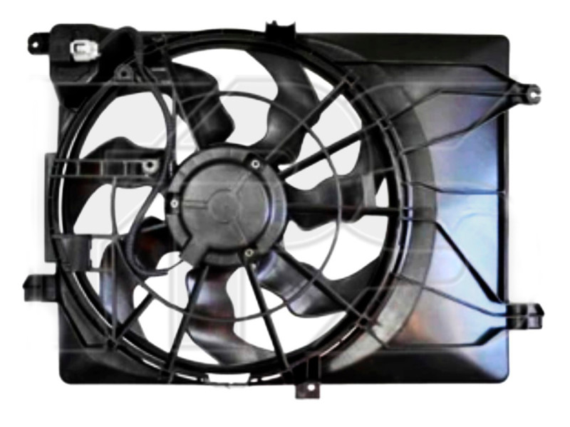 Дифузор з вентилятором радіатора Hyundai Tucson 15-20 , Kia Sportage QL 15-20 (Тайвань) двигун 2.0, 2.4L 25380D7600 