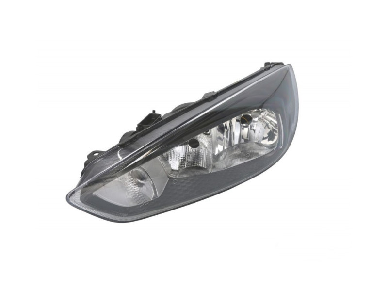 Фара передня ліва Ford Focus 3 15-18 (Depo) чорна, галоген H7/H15 1866243