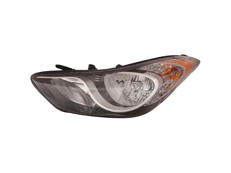 Фара передня ліва Hyundai Elantra MD 14-16 Korea (Китай) мех. рег., жовта вставка, без LED 921013X050