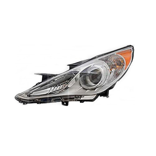 Фара передня ліва Hyundai Sonata YF 2010-2014 (Китай) жовта вставка, механічна