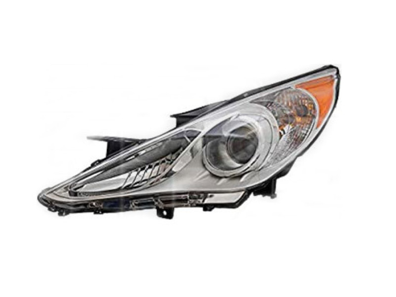 Фара передня ліва Hyundai Sonata YF 10-14 (Китай) жовта вставка, механічна