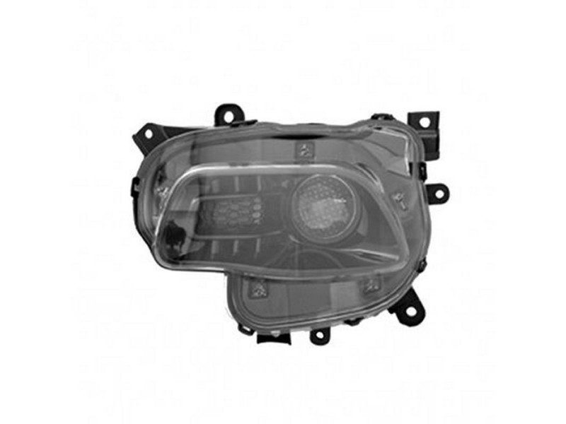 Фара передня ліва Jeep Cherokee KL 13-18 (TYC) механічна, галоген, чорна 68102847AE
