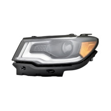 Фара передня ліва (ксенон/LED) Jeep Compass 2017-2021 DEPO мех. рег., жовта 55112715AG