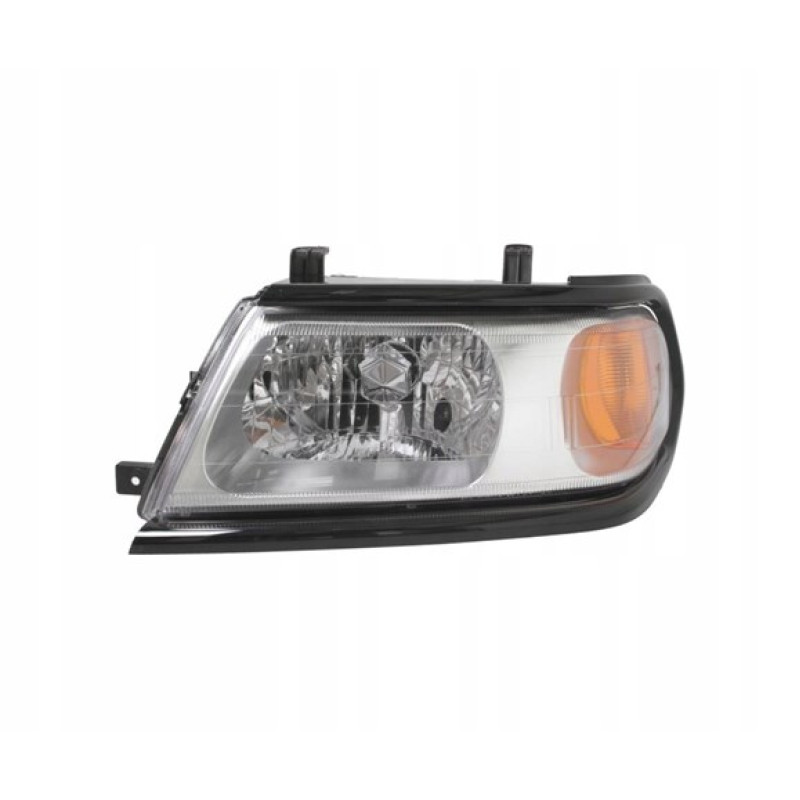 Фара передня ліва Mitsubishi Pajero Sport 1 00-08 (TYC) ел. рег., рант чорний 8301A315XA