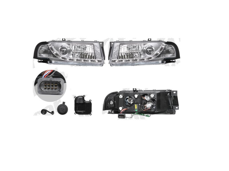 Фара передня ліва і права Skoda Octavia Tour 00-09 (Polcar) комплект тюнінг фари