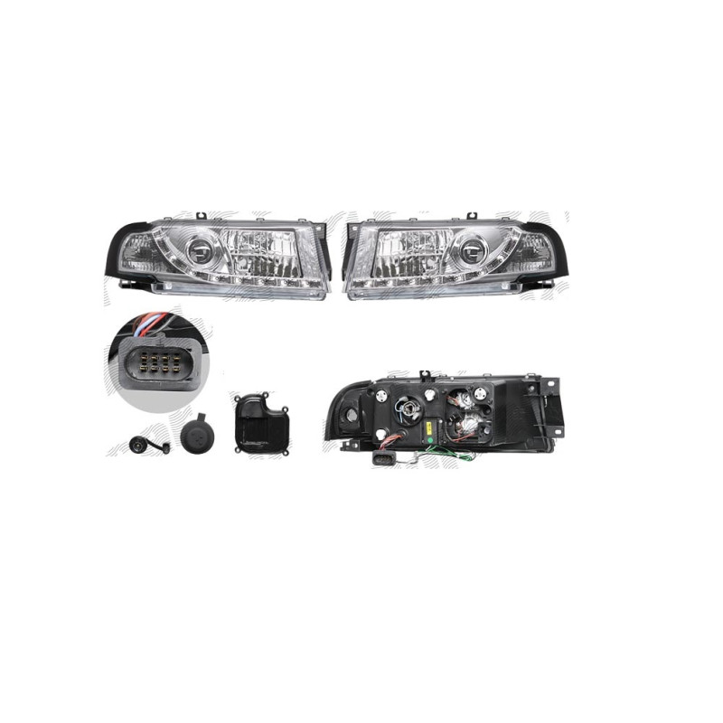 Фара передня ліва і права Skoda Octavia Tour 00-09 (Polcar) комплект тюнінг фари