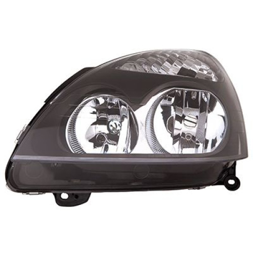 Фара передня ліва Renault Clio 2 2001-2005 / Symbol 1 02-08 DEPO електрична, чорна 7701051769