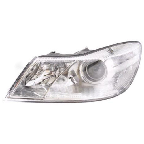 Фара передня ліва Skoda Octavia A5 2009-2013 (Китай) H1 H7, ел. рег., без напису Octavia