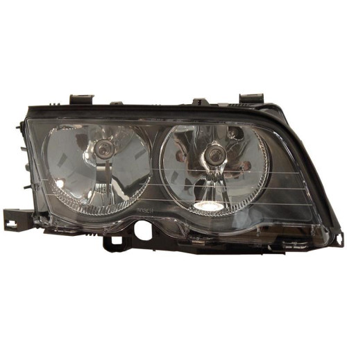 Фара передня права BMW 3 E46 98-01 4дв. черн. рамка TYC 63126910956