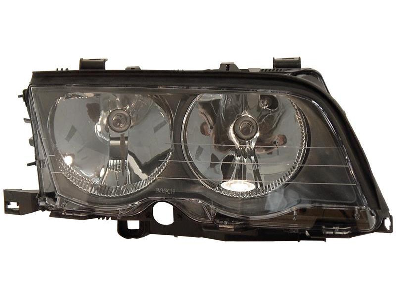 Фара передня права BMW 3 E46 98-01 4дв. черн. рамка (Depo) 63126910956