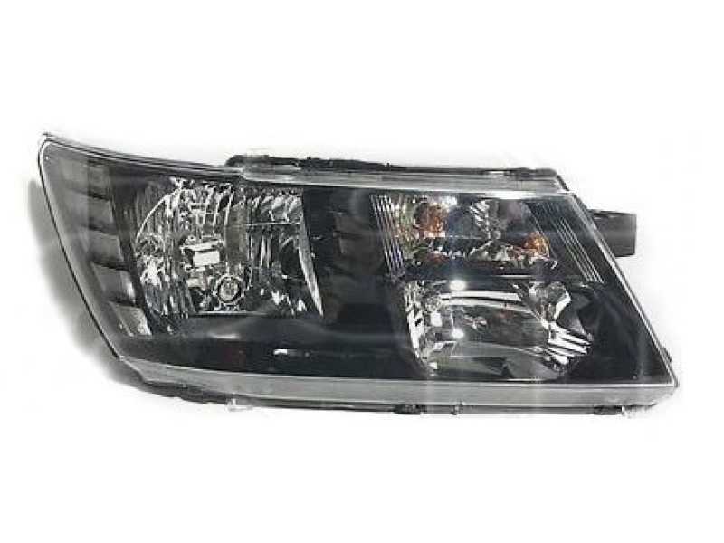 Фара передня права Dodge Journey 08-20, Fiat Freemont 11-20 (TYC) біла вставка, ел. рег., чорна