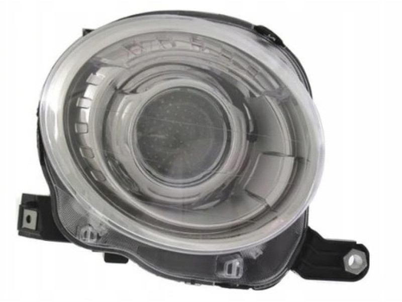 Фара передня права Fiat 500 07-15 (Depo) мех., з лінзою 5182428AD