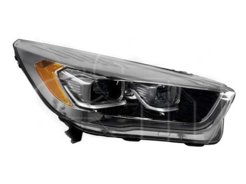 Фара передня права Ford Escape 16-20 (TYC) ксенон / LED, жовта вставка 