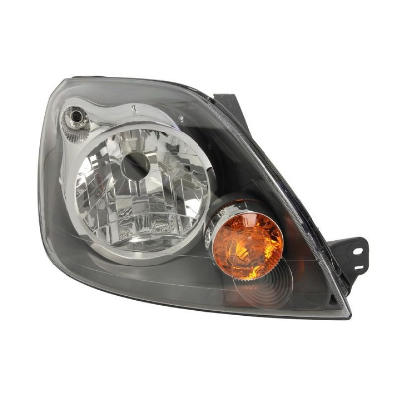 Фара передня права Ford Fiesta 06-08 (TYC) чорна, ел. кор.1526779