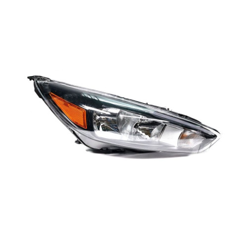 Фара передня права Ford Focus 3 2015-2018 (TP, China) чорна, галоген, LED, жовта вставка