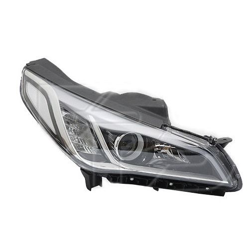 Фара передня права Hyundai Sonata LF 2014-2017 (Китай) біла вставка, галоген, LED