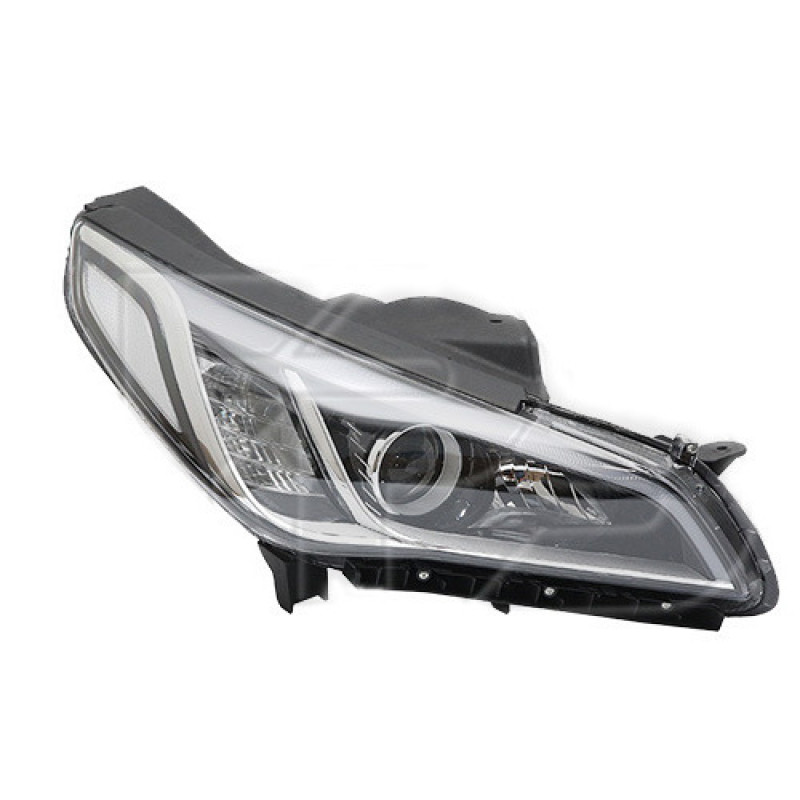 Фара передня права Hyundai Sonata LF 14-17 (Китай) біла вставка, галоген, LED