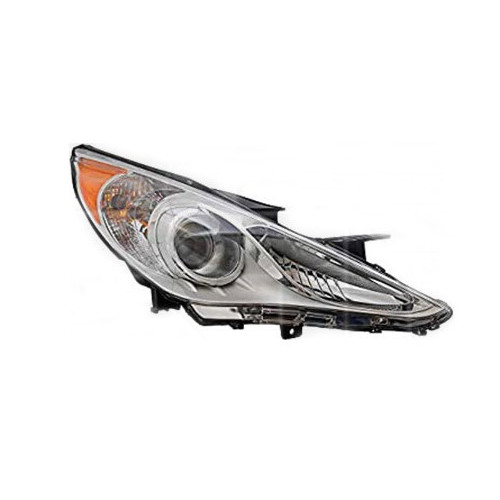 Фара передня права Hyundai Sonata YF 2010-2014 (Китай) жовта вставка, механічна
