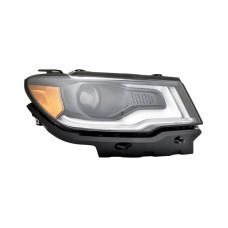 Фара передня права (ксенон/LED) Jeep Compass 2017-2021 DEPO мех. рег., жовта 55112714AG
