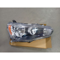 Фара передня права Mitsubishi Lancer X (Depo) ел. рег., чорна 8301B260