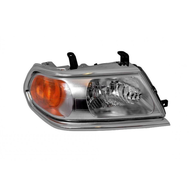 Фара передня права Mitsubishi Pajero Sport 00-08 (Китай) сірий відбивач, рант хром MR566772