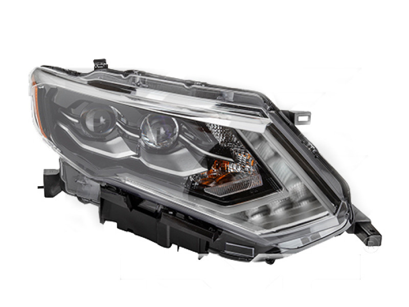 Фара передня права Nissan X-Trail T32, Rogue 17-20 USA (TYC) дві лінзи, LED, жовта вставка 