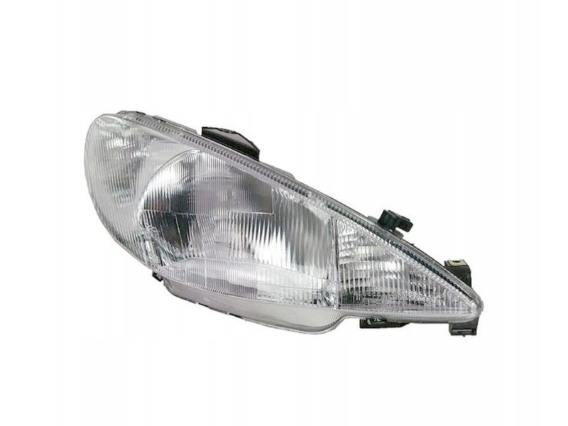 Фара передня права Peugeot 206 98-06 (Depo) електрич., рифлений розсіювач 6205S7