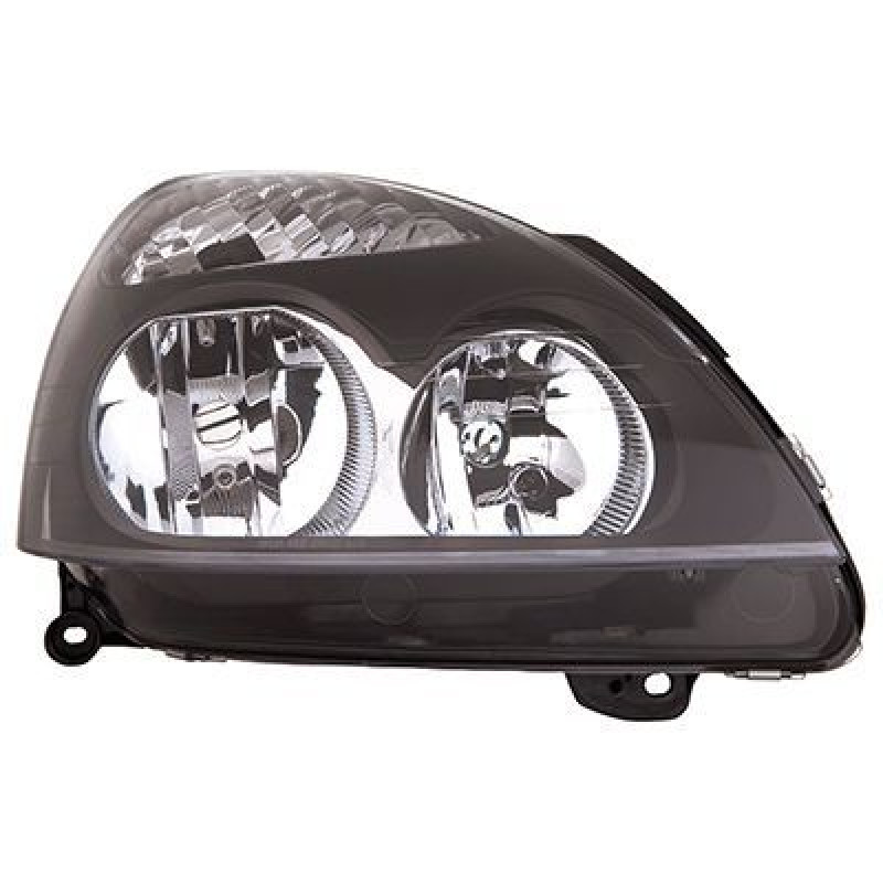 Фара передня права Renault Clio 2 01-05 / Symbol 1 02-08 (Depo) електрична, чорна 7701051770