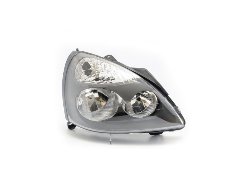 Фара передня права Renault Clio 2 01-05 / Symbol 1 02-08 (TYC) електрична, сіра 7701057658