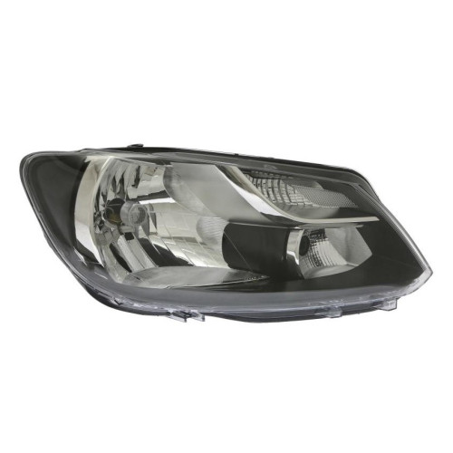 Фара передня права (H4) VW Caddy III, Touran 2011-2015 TYC ел. кор., чорна 2K5941006