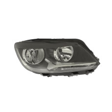 Фара передня права VW Caddy III 2011-2015 галоген Depo чорна рамка 1T1941006H